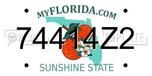 74414Z2 Florida License Plate