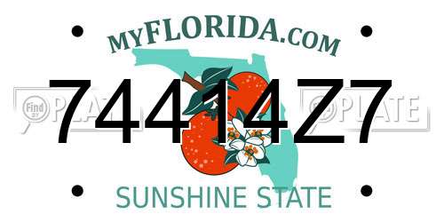 74414Z7 Florida License Plate