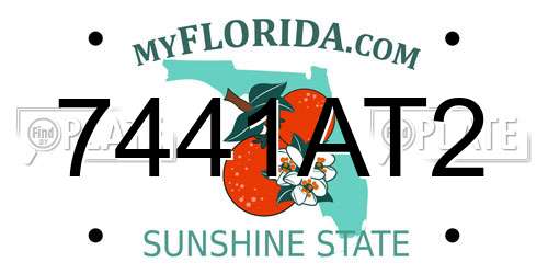 7441AT2 Florida License Plate
