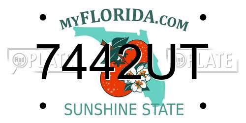 7442UT Florida License Plate