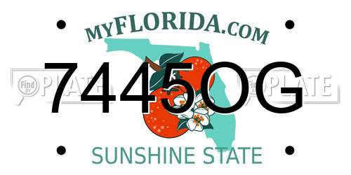 7445OG Florida License Plate