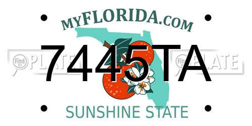 7445TA Florida License Plate