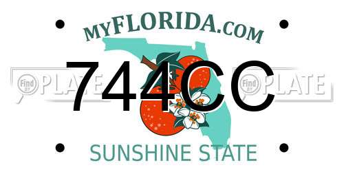 744CC Florida License Plate