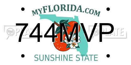 744MVP Florida License Plate