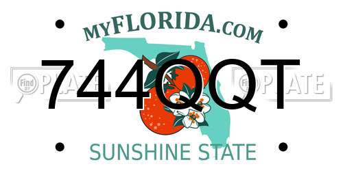 744QQT Florida License Plate