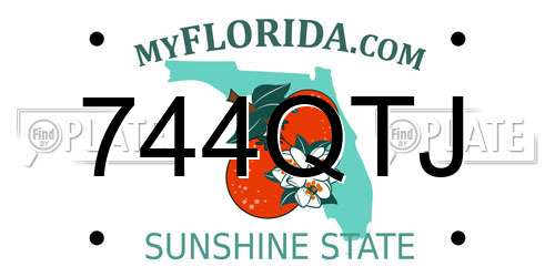 744QTJ Florida License Plate