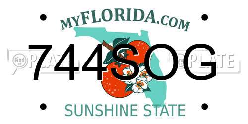 744SOG Florida License Plate