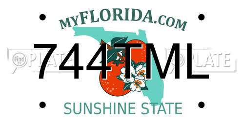 744TML Florida License Plate