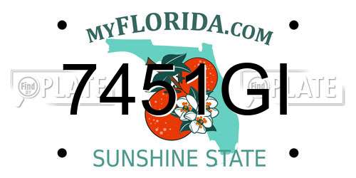 7451GI Florida License Plate