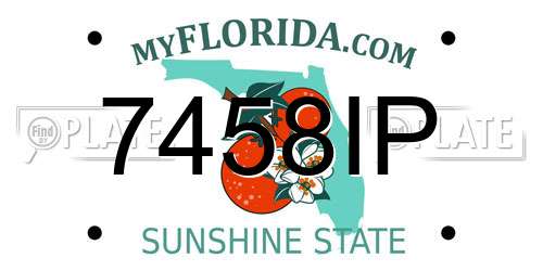 7458IP Florida License Plate