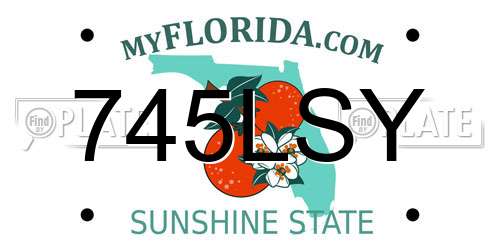 745LSY Florida License Plate