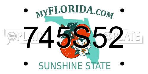 745S52 Florida License Plate