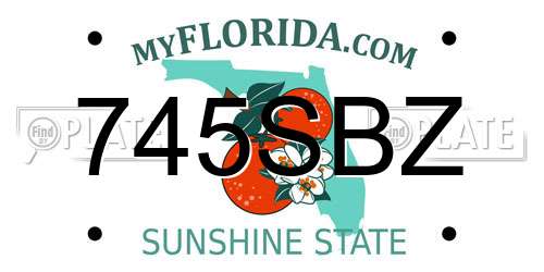 745SBZ Florida License Plate