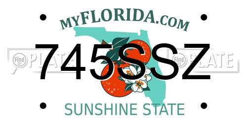745SSZ Florida License Plate