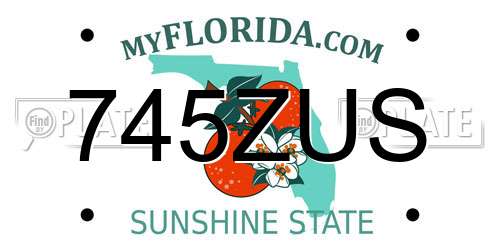 745ZUS Florida License Plate