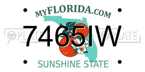 7465IW Florida License Plate