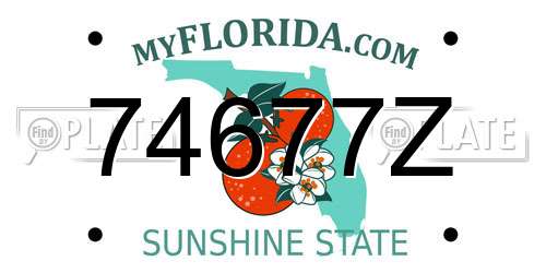 74677Z Florida License Plate
