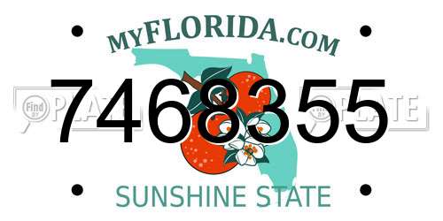 7468355 Florida License Plate