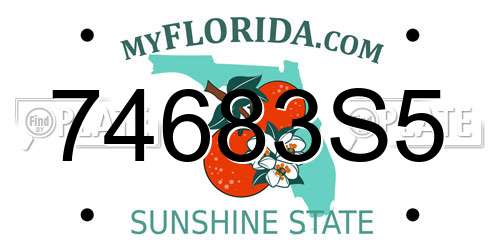 74683S5 Florida License Plate