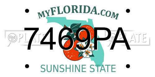 7469PA Florida License Plate