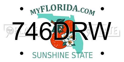 746DRW Florida License Plate