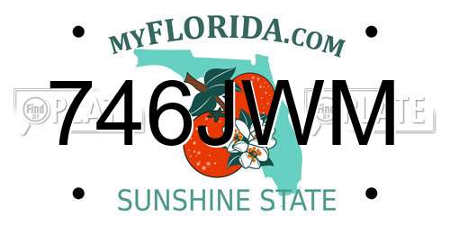 746JWM Florida License Plate