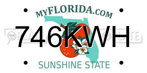 746KWH Florida License Plate