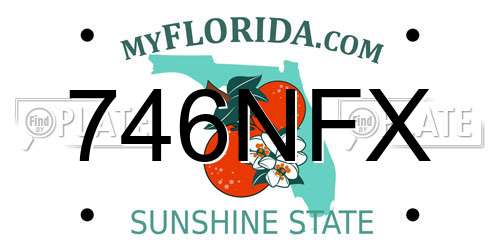 746NFX Florida License Plate