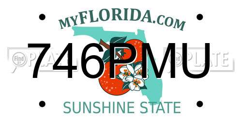 746PMU Florida License Plate