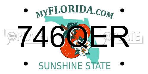 746QER Florida License Plate