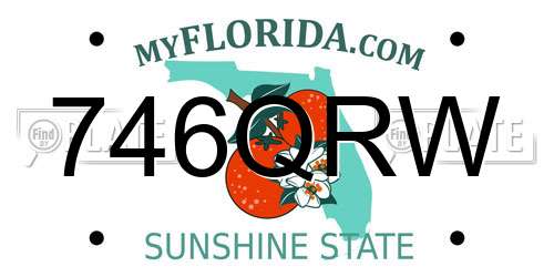 746QRW Florida License Plate