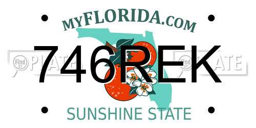 746REK Florida License Plate