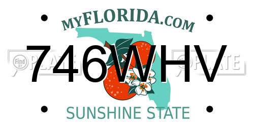 746WHV Florida License Plate