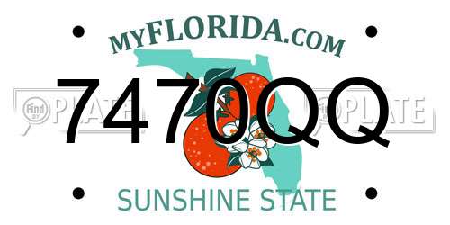 7470QQ Florida License Plate
