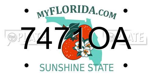7471OA Florida License Plate