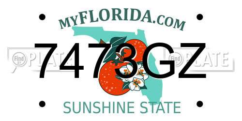 7473GZ Florida License Plate