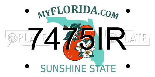 7475IR Florida License Plate