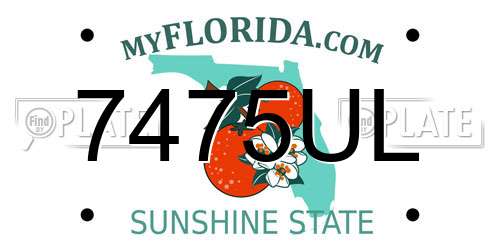 7475UL Florida License Plate