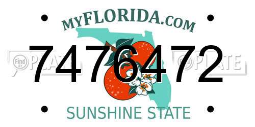 7476472 Florida License Plate