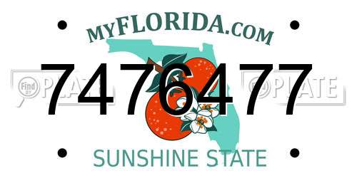 7476477 Florida License Plate