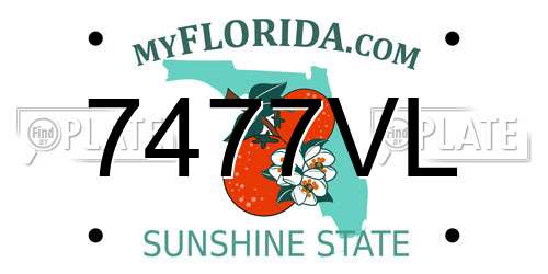 7477VL Florida License Plate