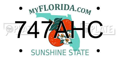 747AHC Florida License Plate