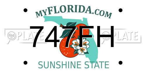 747FH Florida License Plate