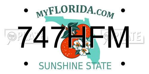 747HFM Florida License Plate