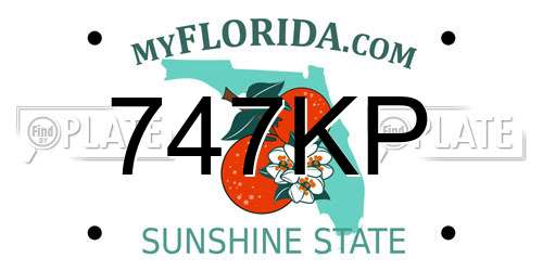 747KP Florida License Plate