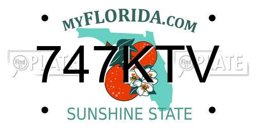 747KTV Florida License Plate