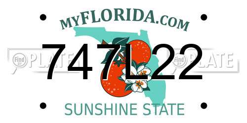 747L22 Florida License Plate