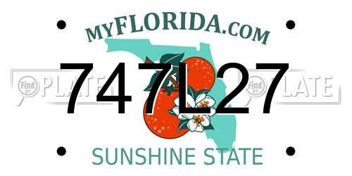 747L27 Florida License Plate