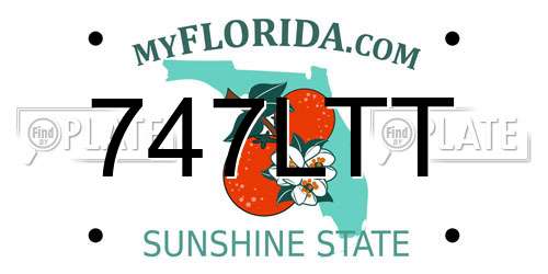 747LTT Florida License Plate