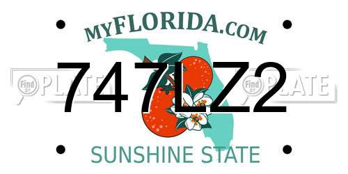 747LZ2 Florida License Plate